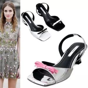 [카미엣뮤즈]리본 미들힐 샌들_KM23s095