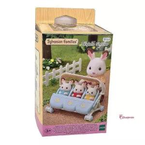 실바니안패밀리 인형 세쌍둥이 유모차 어린이 동물 장난감 피규어 선물nop571