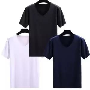 남성 V넥 심리스 반팔티 쿨링 반팔 아이스쿨 깔끔한 핏 이너웨어 빅사이즈