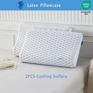 2개 메모리폼 베개 커버 아이스 실크 범용 침구 40CMX60CM 세트 라텍스 싱글 여름