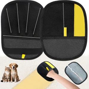 CUSUA 2개 정전기 애완동물 털 제거 장갑 2025년 고양이를 위한 새로운 매직 브러시 제거기 가구 소파