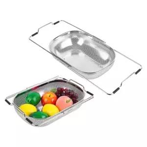 싱크바스켓 소형 주방 정리 스텐레스 수납 바구니