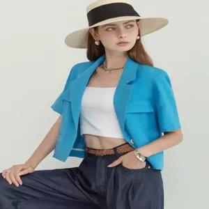 [르니앤맥코이]반팔 카라 린넨 자켓 ML07JK107HJY