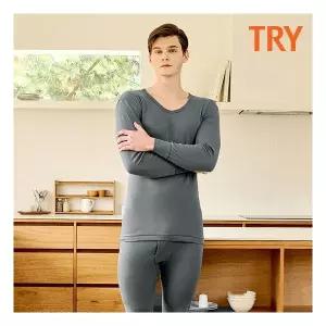 TRY 순면 심플 라이트 남성 내복 상하의세트