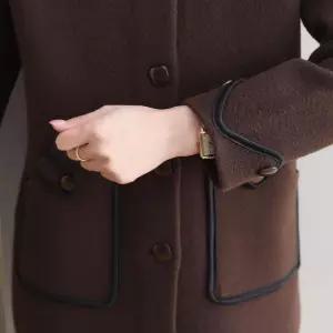 겨울 가을 여친 모직 니트 하프 롱 카디건 봄가을옷 아우터 코트 KS3