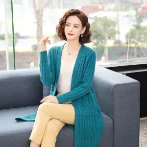 여자 니트 롱 하프 카디건 춘추복 아우터 스웨터 KS3