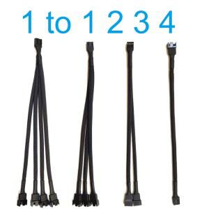 어댑터 연장 팬 컴퓨터 3 분배기 PC C 핀 PWM 2 1 4 케이블 전원