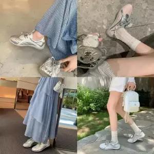 엘럽 여사친 러닝화 소가죽 버전 키높이 통굽 진주 스트랩 원템5