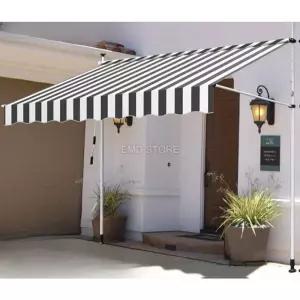 테라스 차양막 기둥식 매표소 처마 농막 천막 어닝 수동 카페