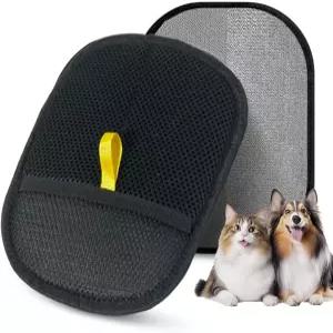 개와 고양이를 위한 베리디안 반려동물 제모 장갑 그루밍 가구 청소 소파 카시트 효율적인 탈착 브러시