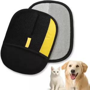 벨리 킹 애완동물 털 제거 장갑 - 소파 카시트 옷 및 침구(블랙)의 개 고양이 정전기 재사용 매직 브러시