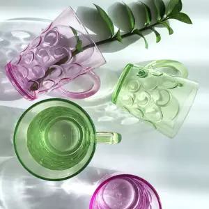 ALS 물방울 손잡이컵 소 250ml 물컵 플라스틱컵 음료수컵 아크릴컵 쥬스컵