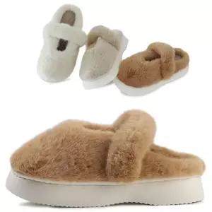 [카미엣뮤즈]리치 퍼 키높이 슬리퍼_KM23w210