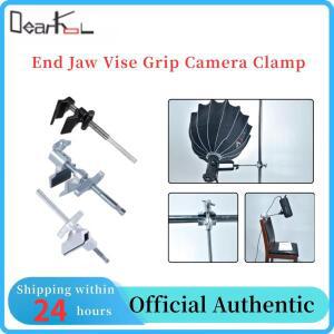 DerKol 엔드 조이스 클램프 카데릴리 파이프 그립 카메라 라이트 스탠드 알루미늄 포함 사진 촬영용 LED 비