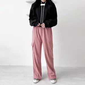 [리빌모아]여자 와이드 카고 골덴 바지 조거팬츠 와이드팬츠 츄리닝 밴딩팬츠 팬츠DJW