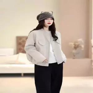 엘럽 여사친 자켓 차이나 싱글 블레이저 코트 가죽 박템1