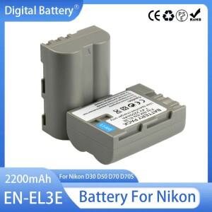 EN-EL3E 배터리 2200mAh 리튬 이온 충전지 Nikon D30 D50 D70 D90 D80 D100 카메라