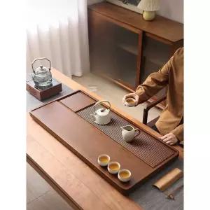 다도 차판 다판 가정용 우드 자단 쟁반 트레이 사각 전통 받침