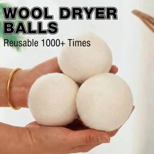 천연 양모 건조기 볼 민감한 피부용 섬유 유연제 재사용 가능 세탁 가정용 액세서리