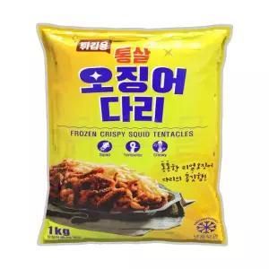 펀쿡 튀김용 통살 오징어다리 튀김 1kg