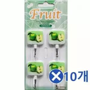 [생활] 과일 벽후크 4Px10개-핸덤발송 문걸이행거 접착식후크
