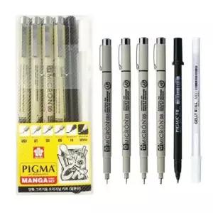 [문구/오피스] 만화펜 드로잉펜 세트 라이너 잉크펜 마이크로펜 세밀한 캘리그라피용