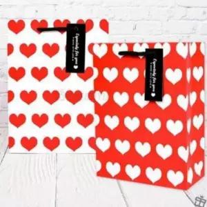 [문구/오피스] 선물 종이가방 쇼핑백 하트 소 10개 1세트