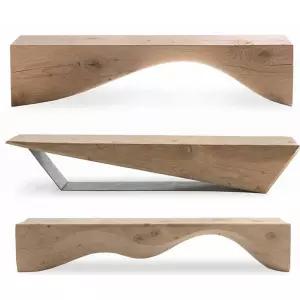 통나무 벤치 방부목 야외 고재의자 긴의자 카페 A타입