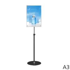 [문구/오피스] A3 포스터 자석부착식 POP 원형 스탠드 전시회 블랙