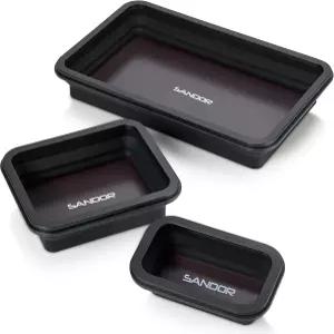 접이식 자성 부품 트레이 세트 - 나사 볼트 너트 와셔 핀 및 기타 소형 금속 3가지 크기 도구 남성용 정비