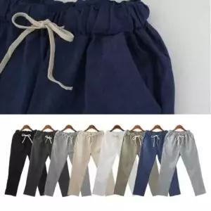 [의류] 캐주얼 8부슬랙스 점프수트 린넨바지 마바지 멜빵바지 밀리터리바지 백바지