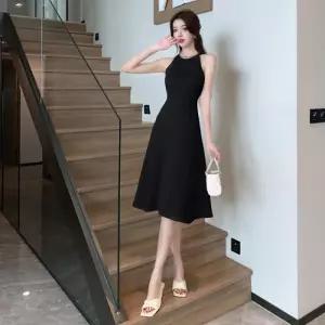 [리빌모아]여자 오프 홀터넥 나시 민소매 원피스 JSW-OPS-SP0000CJT-블랙