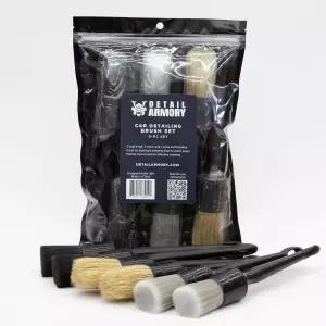 디테일 아모리 자동차 브러시 세트 2 멧돼지 털 엑스트라 소프트 나일론 실내외용 에어 통풍구 청소 가죽