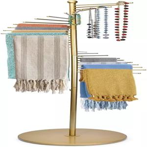 브리에티나 금속 스카프 랙 프리스탠딩 나선형 홀더 의류 매장 가정용 30봉이 있는 히잡 정리 벨트 바지