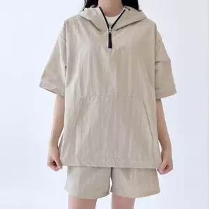 [리빌모아]여자 후드 아노락 셋업 반팔 반바지 DJW-SET-SGSSST360W-소라