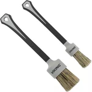 바이킹 외부 디테일링 브러시 프리미엄 멧돼지 털 및 자동차 키트용 합성 칫솔모 헤드 직경 2개 1인치