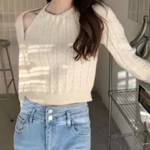 [SBD] 레이어드스타일 홀터넥 독특한스타일 레이어드니트개성 캐주얼룩 스트리트패션