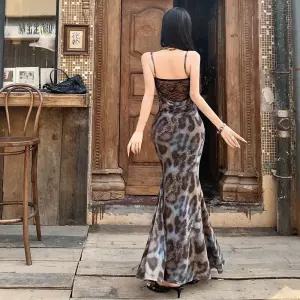 헐크 여친 여성용 원피스 어깨 나시 일자 레이스 롱스커트 머메이드 KKE1