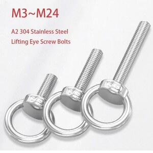 원형 스크류 M3 리프팅 나사 A2 아이 볼트 M14 M8 M16 M6 304 M20 1PCS M10 M12 스틸 M24 스테인레스 M5 M4