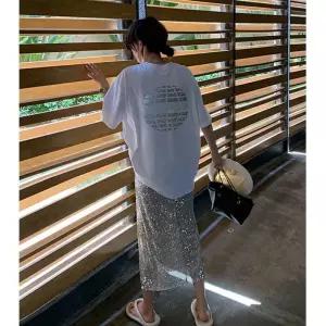 엘럽 스커트 검정 여자 별빛 슬림핏 H라인 봄여름 반짝이 원템2