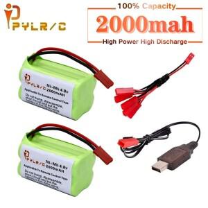 (JST)4.8V 2000mah NiMH 배터리 및 충전기 Rc 장난감 자동차 탱크 로봇 총 보트 AA 4.8V 충전식 팩