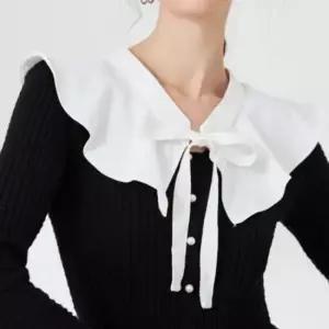 세일러 세일러 카라 블라우스 프릴 레이어드 여성스러운