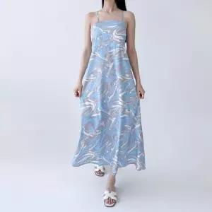 [리빌모아]여자 크로스 홀터 여름 롱원피스 DJW-OPS-SGSSDR221-그레이블루