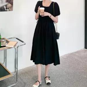 [리빌모아]여자 베이직 끈조절 스퀘어넥 원피스 LDW-OPS-SSIS377-블랙