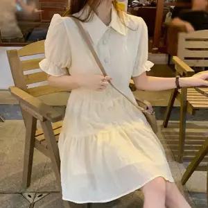 [리빌모아]러블리 쉬폰 레이스 카라 반팔 원피스 JSW-OPS-SP0000CKF-크림