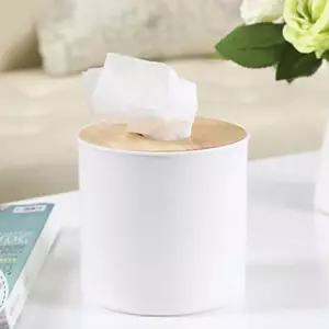 빠띠라인 뉴 원형 원목 티슈케이스 케이스 휴지통 곽티슈 인테리어 테이블