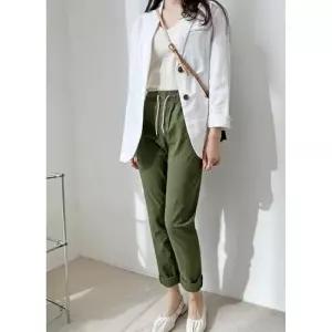 [리빌모아]여자 커플 린넨 9부바지 밴딩팬츠 츄리닝 카고바지 조거팬츠 와이드팬츠 팬