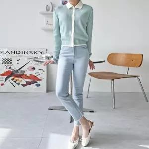 [리빌모아]여자 카라 니트 가디건 원피스 트위드자켓 자켓 하객룩 블라우스 여성가디