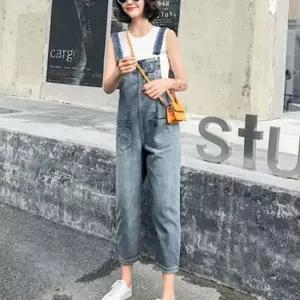 청바지남성 여성 캐주얼 봄 점프수트 가을 청바지 데님 멜빵
