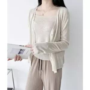 [리빌모아]여자 나시 가디건 세트 하객룩 블라우스 자켓 트위드자켓 여성가디건DJW-CA